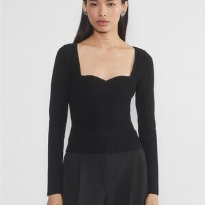 Aritzia Babaton Sculpt Knit Sweetheart Longsleeve